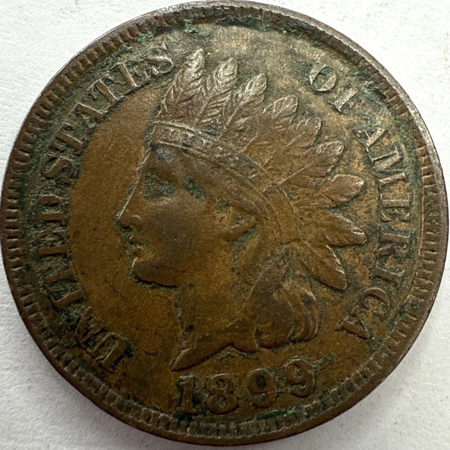 1899 Indian Head Cent Exact Coin Imaged #IND2305