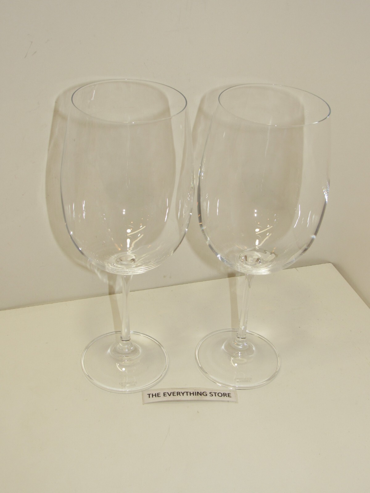 BOHEMIA CRYSTALITE BORDEAUX WINE GLASS LOT OF 2 PREOWNED FREE SHIP