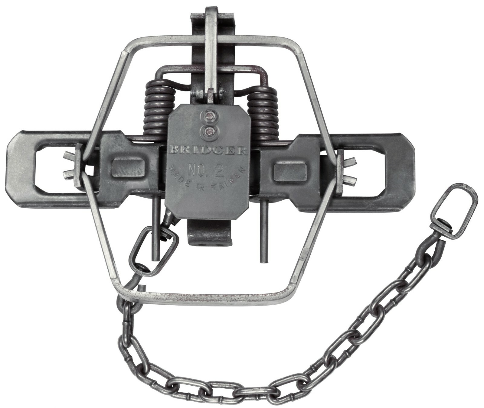 6 Bridger #2 Offset Jaw 2 Coil Spring Traps Raccoon Coyote Bobcat Trapping 6"