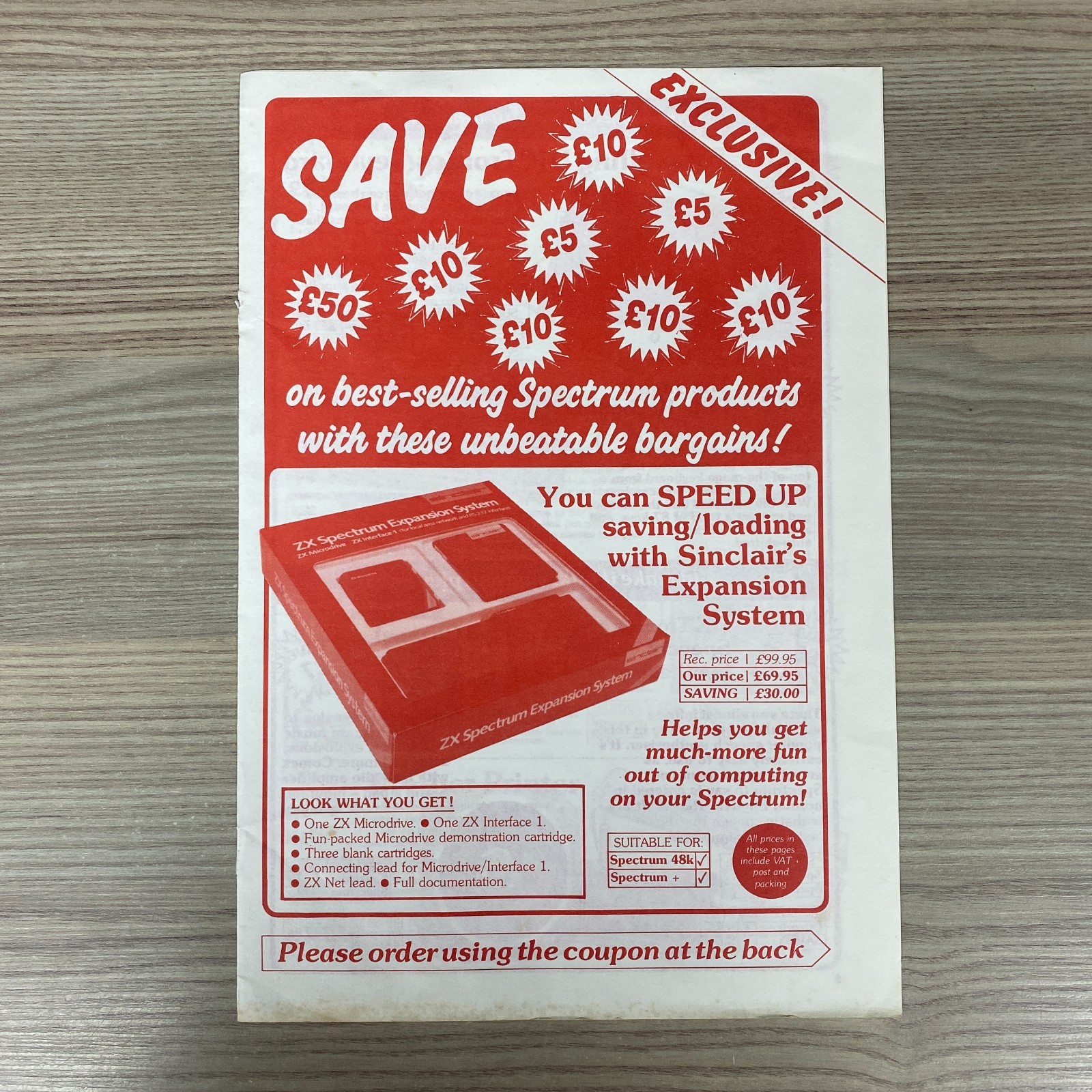 ZX SPECTRUM RETRO ADVERT PAMPHLET BOOKLET 1980'S VIDEO/COMPUTER GAMES SINCLAIR