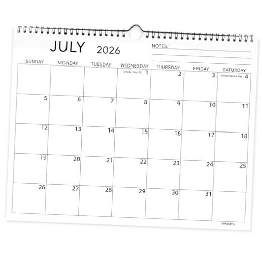 Calendar 2026-2027 Wall Calendar July 2026 to December 2027, 18 Month Calendar