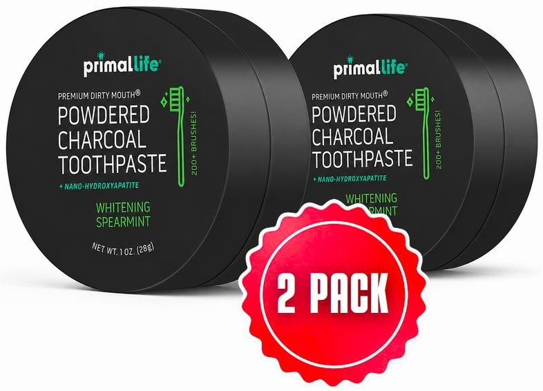 Toothpowder Black Spearmint 1 Oz By Primal Life Organics - 2 PACK