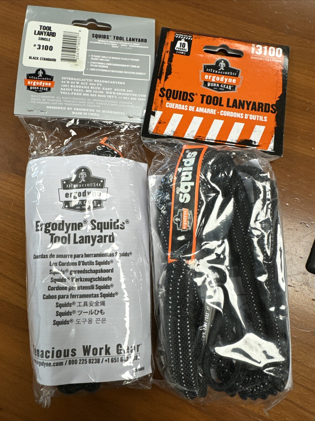 Ergodyne 3100 Squids Tool Lanyard Carabiner 10LBS Cap(pack Of 2)