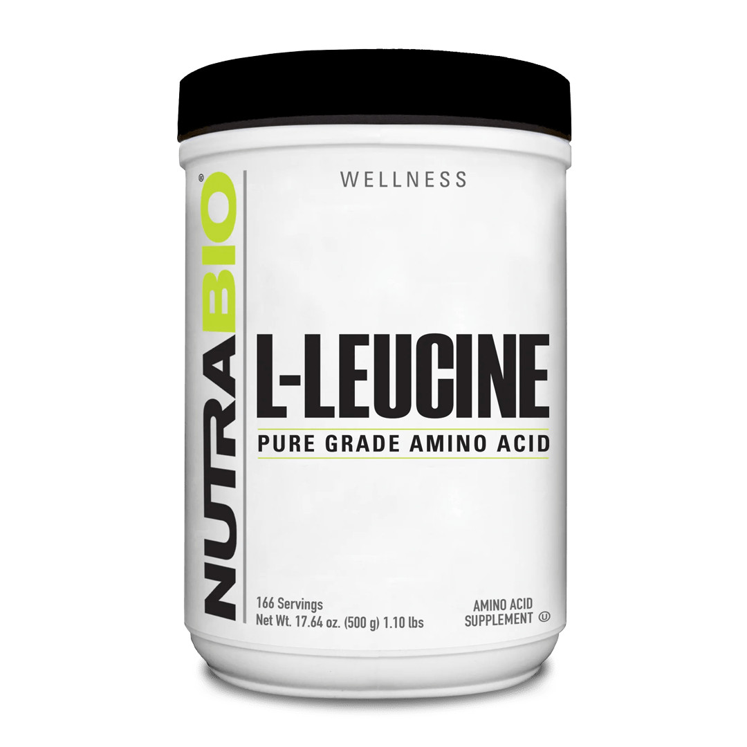 NutraBio - L-LEUCINE - 500g Unflavored Powder