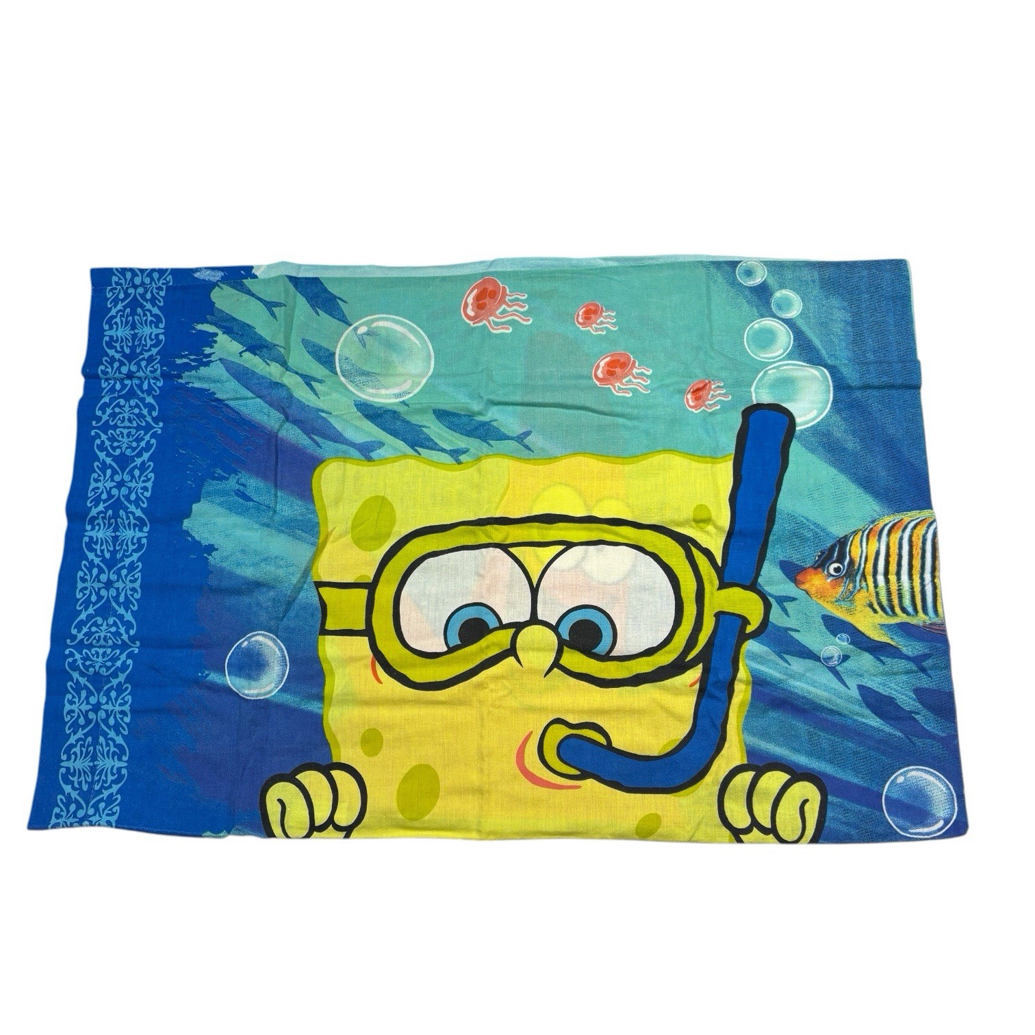 Y2K Set Sponge Bob Squarepants Patrick 2 Sided Standard Pillowcases Vtg 2007