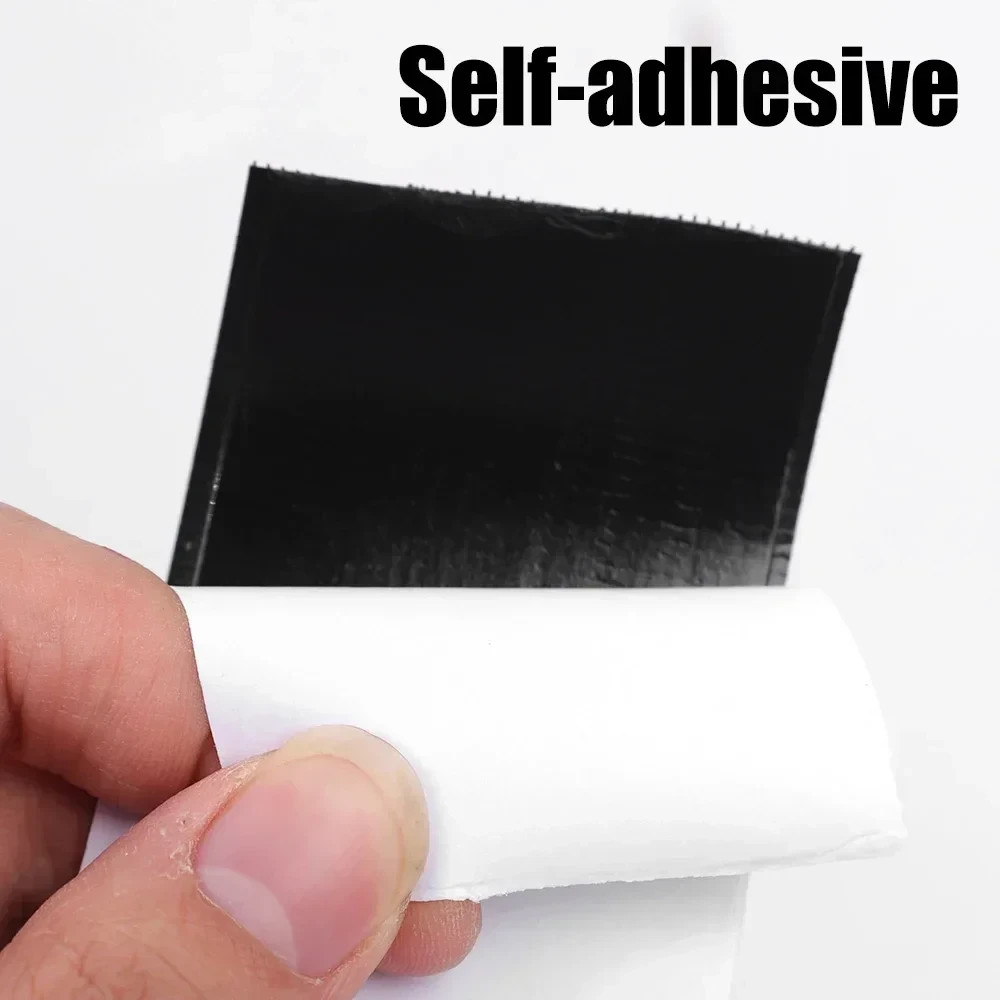 4” x 6” Heavy Duty Patch Hook and Loop Self Adhesive Black Inch Large Set