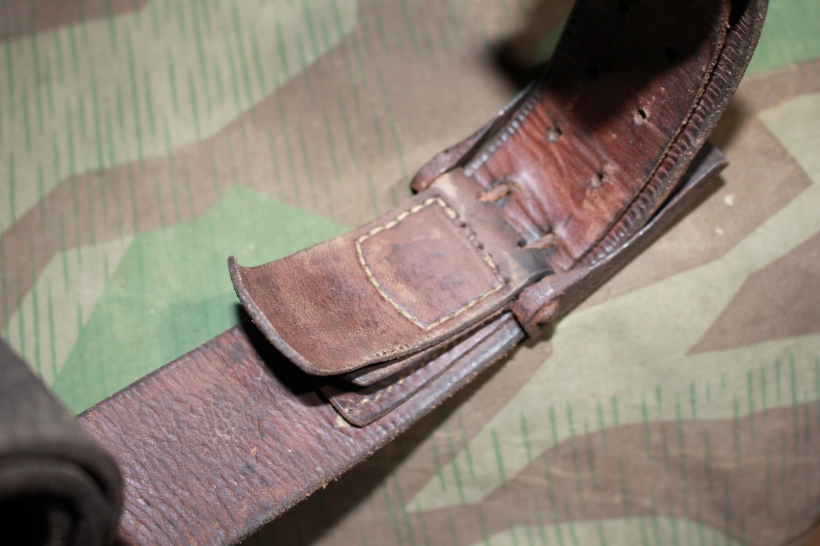 ORIGINAL WW2 GERMAN ARMY WEHRMACHT HEER BELT WITH STEEL BUCKLE DENAZIFIED 1940