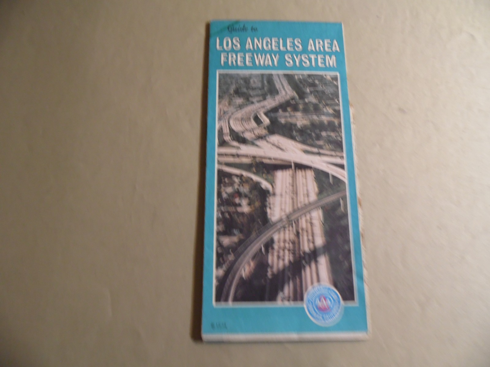 Vintage AAA Los Angeles Area Freeway System Map / Free Domestic Shipping
