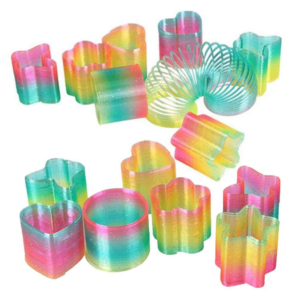 Liberty Imports 24 PCS Mini Rainbow Magic Springs Multi-Shape Assortment in Bulk