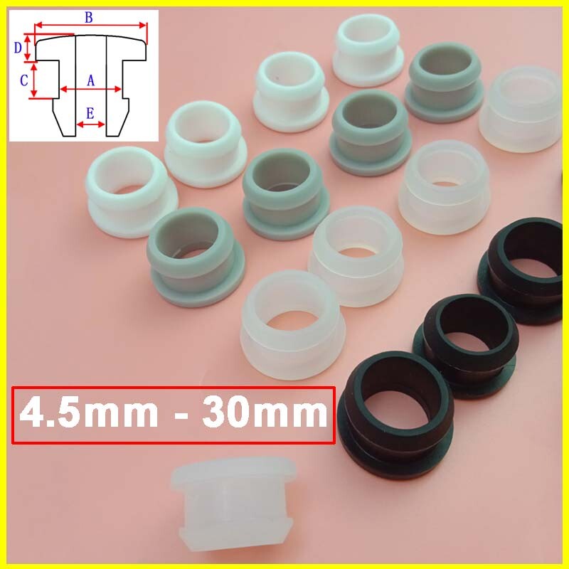 Wiring Grommets Silicone Rubber Grommet Open Plug Hole Bung Bungs 4.5mm to 30mm