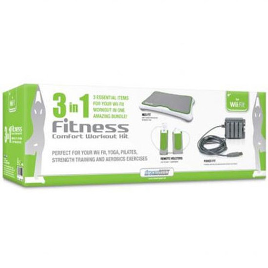DreamGear DGWII-1159 3-In-1 Fitness Comfort Workout Kit for Wii Fit, NEW