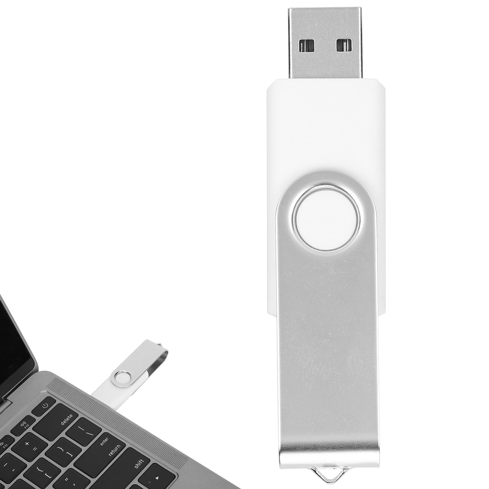 USB Flash Drive Candy White Rotatable Portable Storage For PC T-DSO