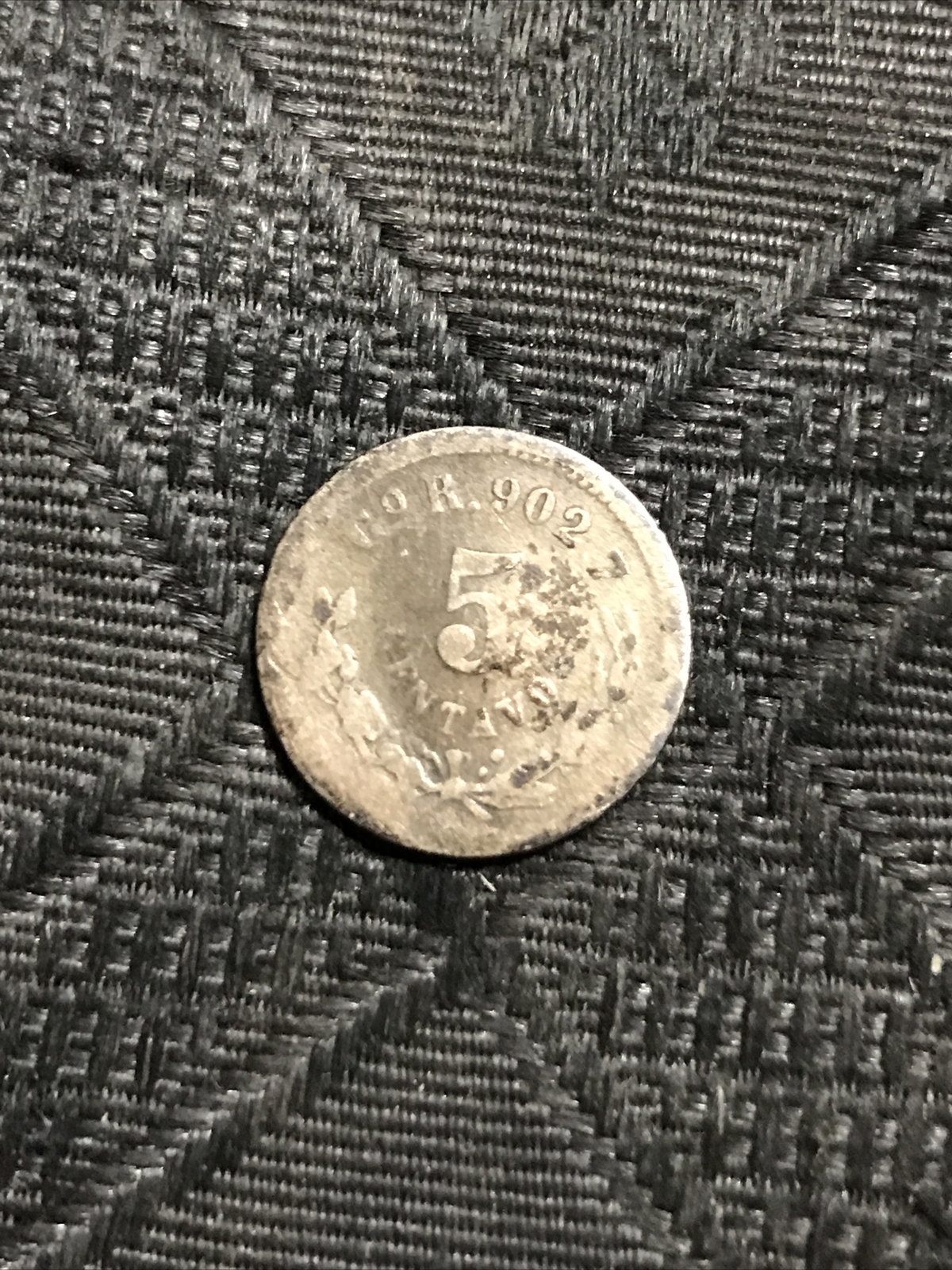 1888 Go R Mexico 5 Centavos, Km398.5, silver