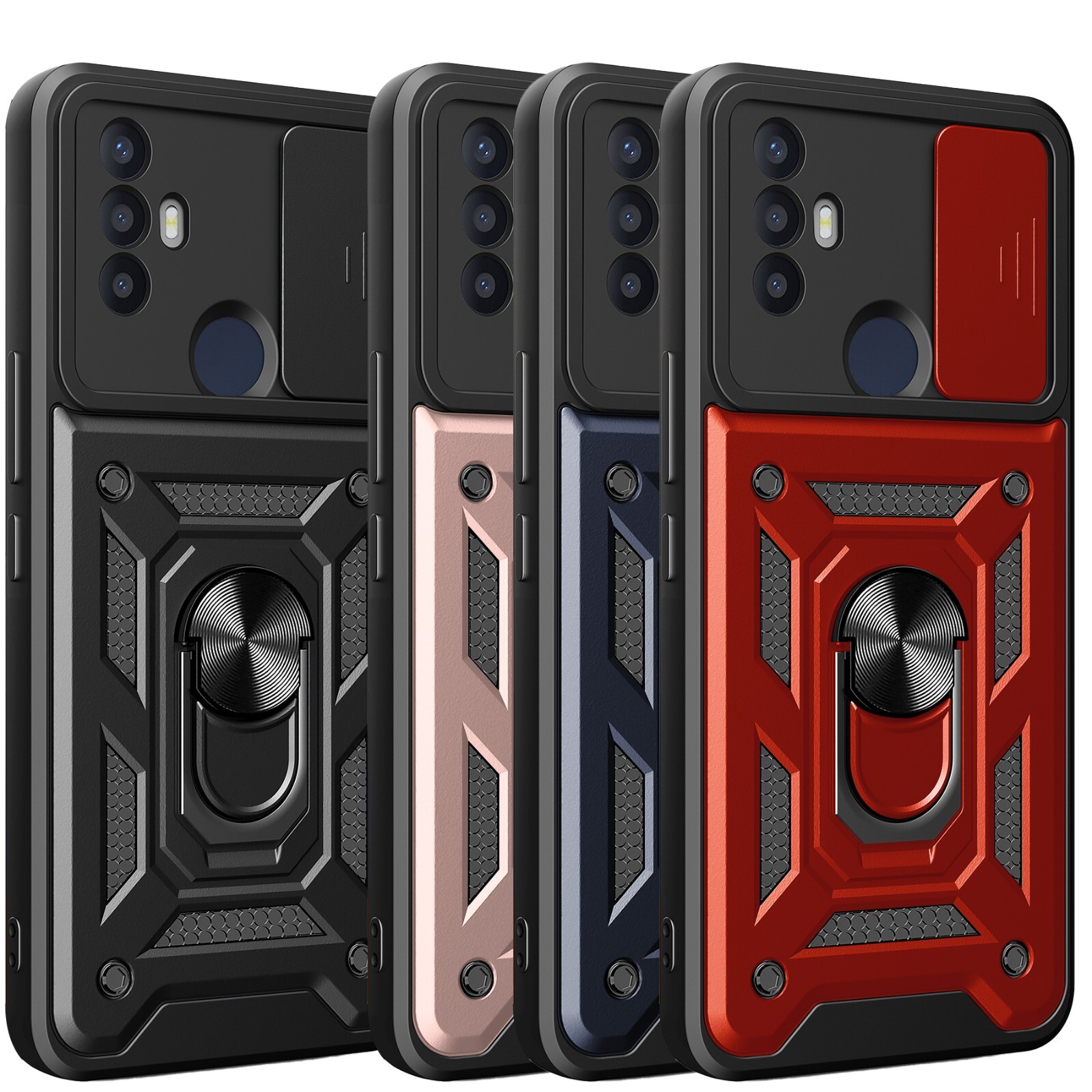 for TCL 30 Z XE SE LE 5G Heavy Duty with Slide Camera Cover Ring Holder Case