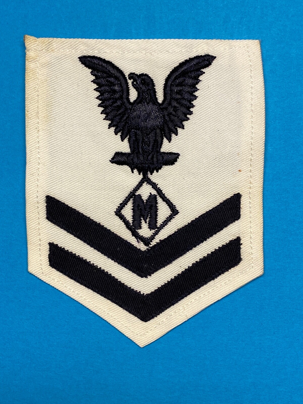 WWII, U.S.N., SPECIALIST, MAIL CLERK, 2nd CLASS, ON WHITE, RATE, DATED 1944