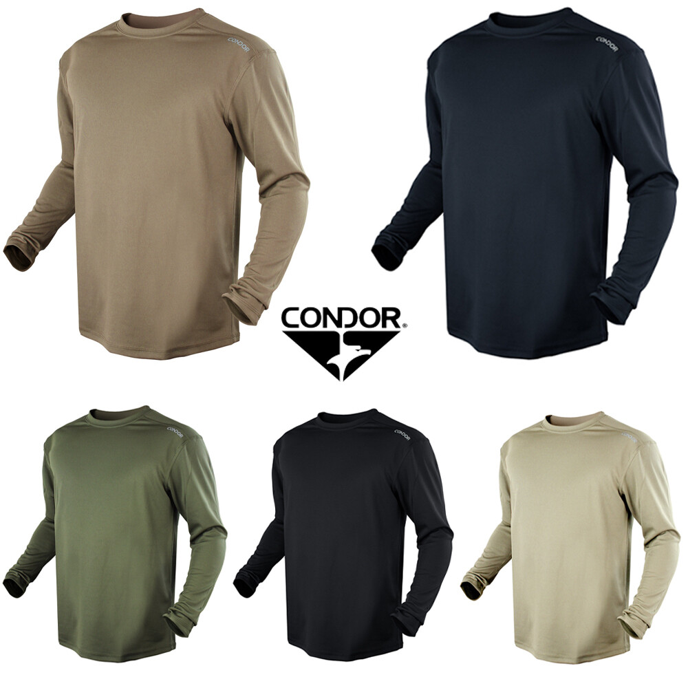 Condor 101121 Maxfort Workout Long Sleeve LS Moisture Wicking Gym T-Shirt S-2XL