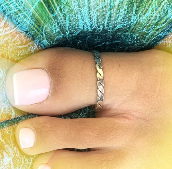 Valentine's Day Gift For Women's Solid Metal Daily Use Big Toe Ring 925 SS