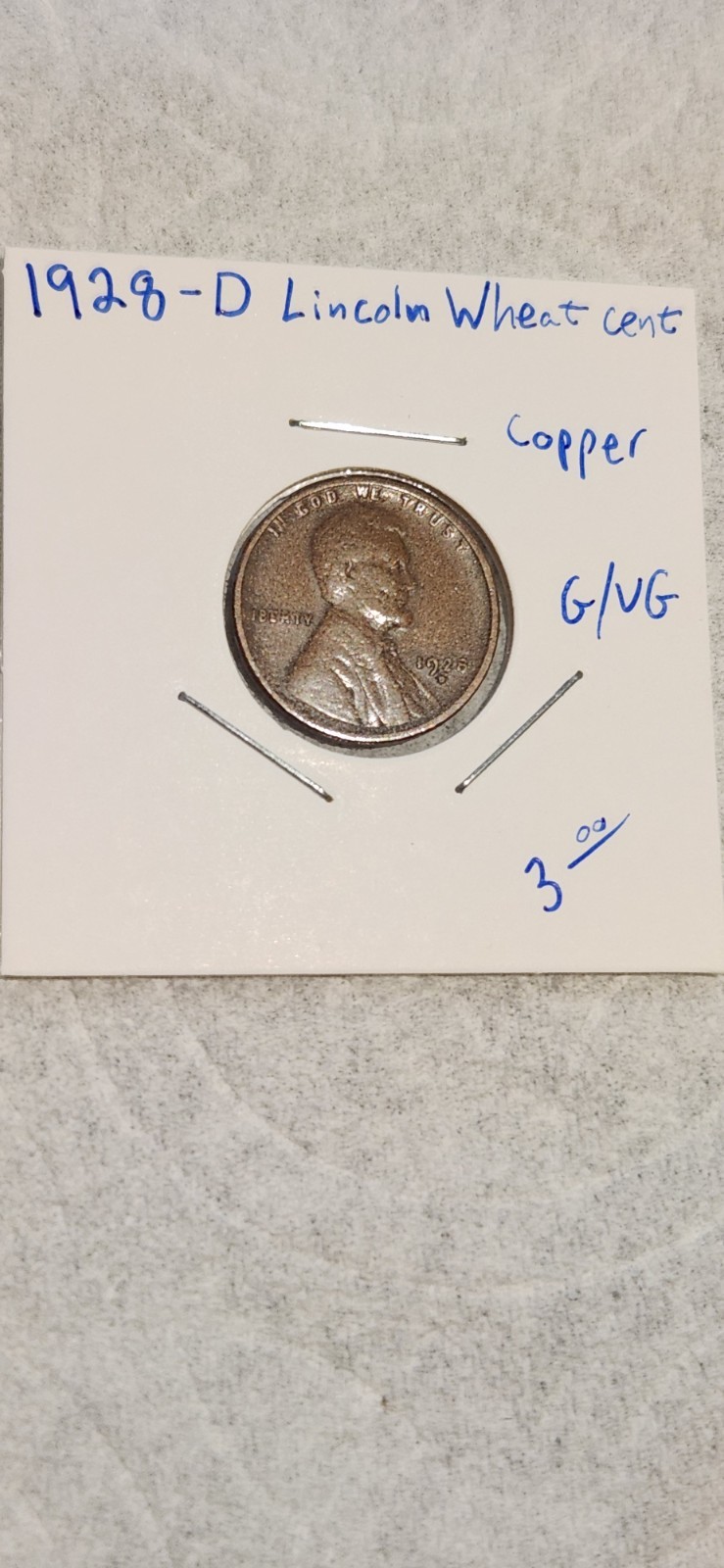1928-D Lincoln Wheat Penny Cent - G/VG Good or Better Very Nice copper coin