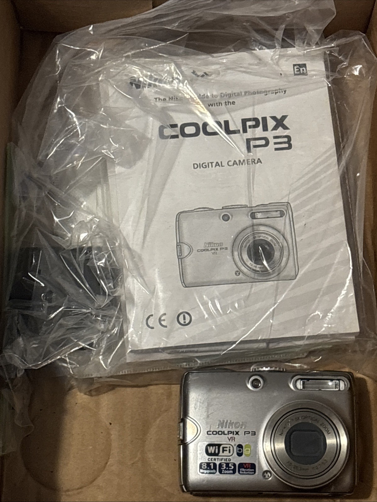 Nikon Coolpix P3 Compact Digital Camera Silver W Manual / Accessories Tested