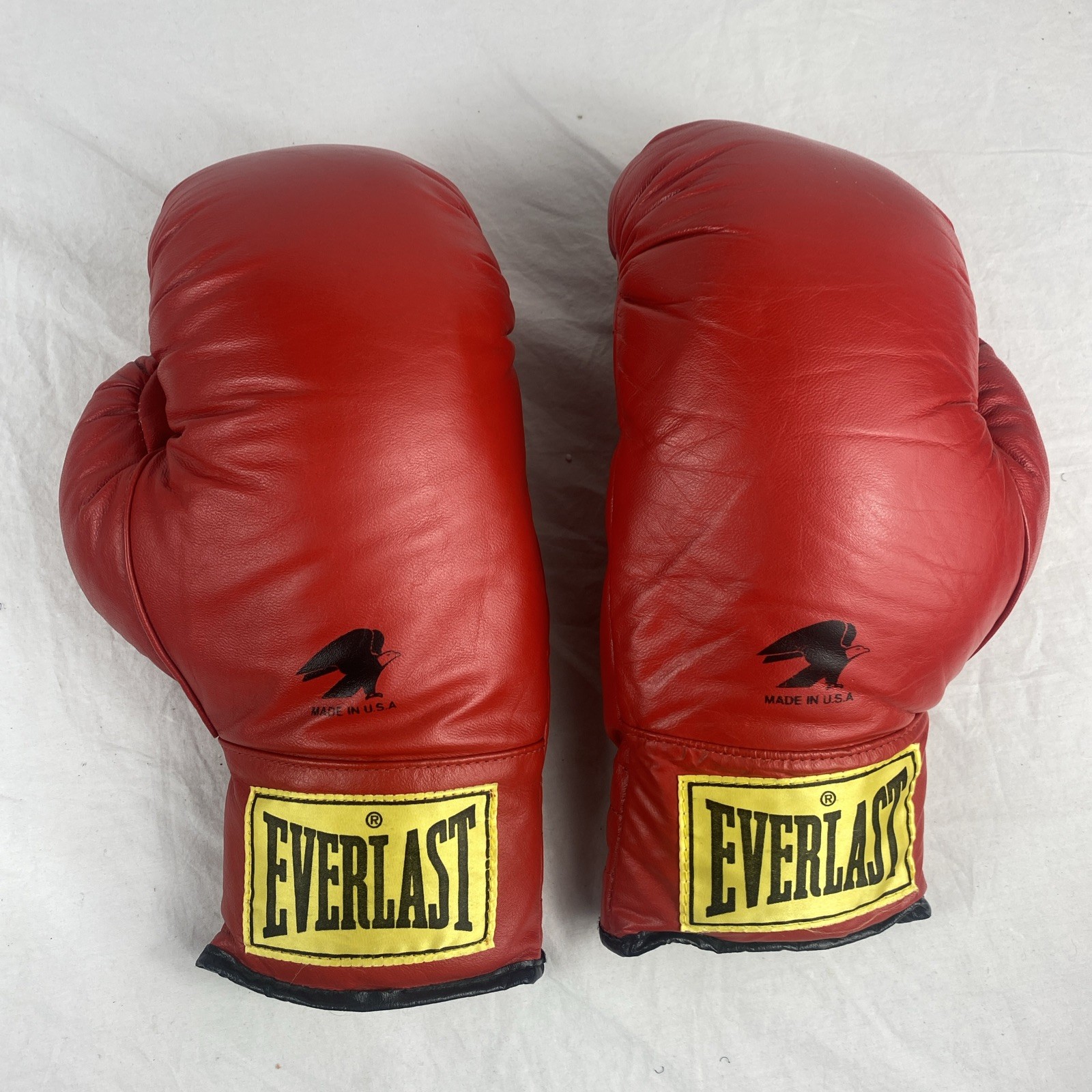 Everlast Red 14oz Unlaced Yellow Gold Label Training Boxing Gloves Large