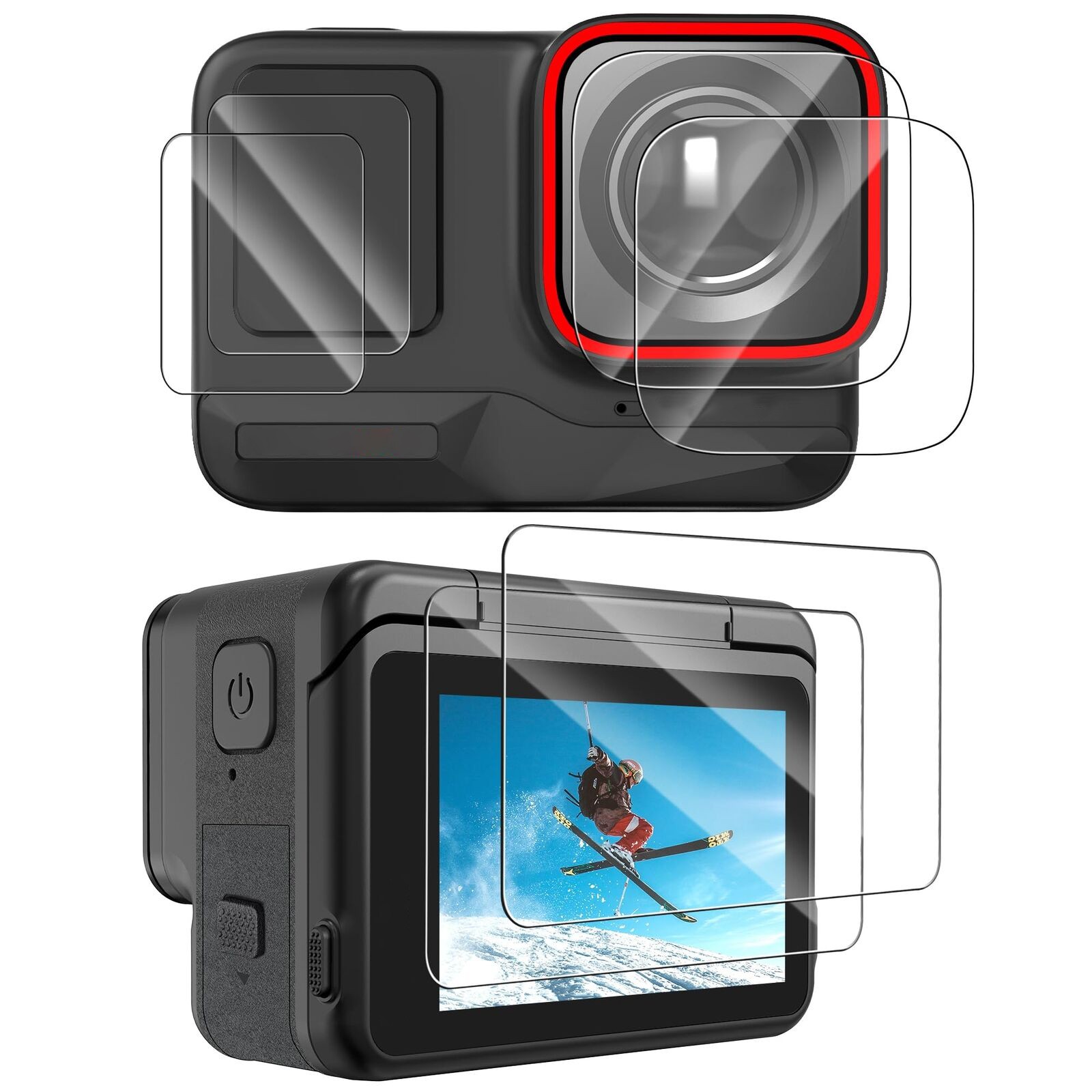 Tempered Glass Screen Film Protector for Insta360 Ace Pro Lens Protector Set