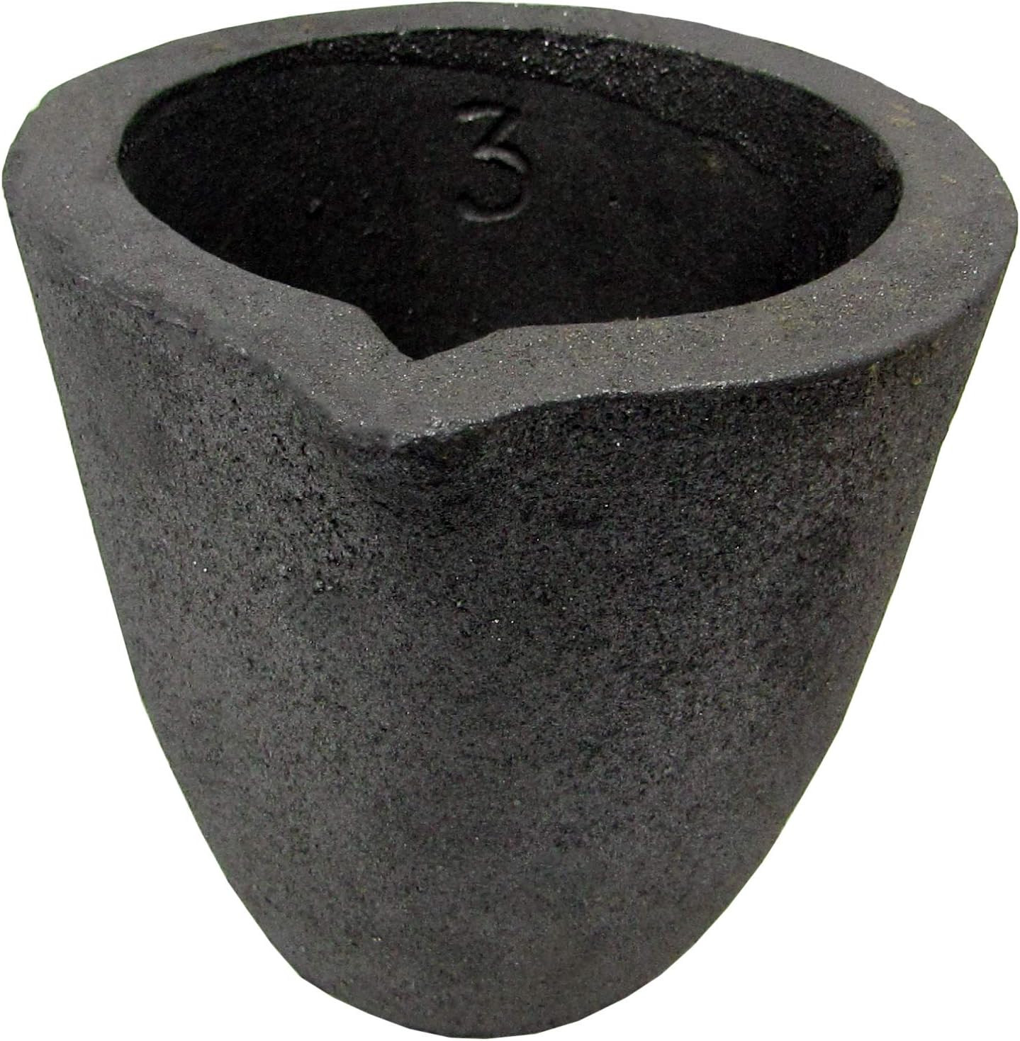 #3-6Kg Clay Graphite Crucibles Premium Black Foundry Cup Furnace Torch Melting