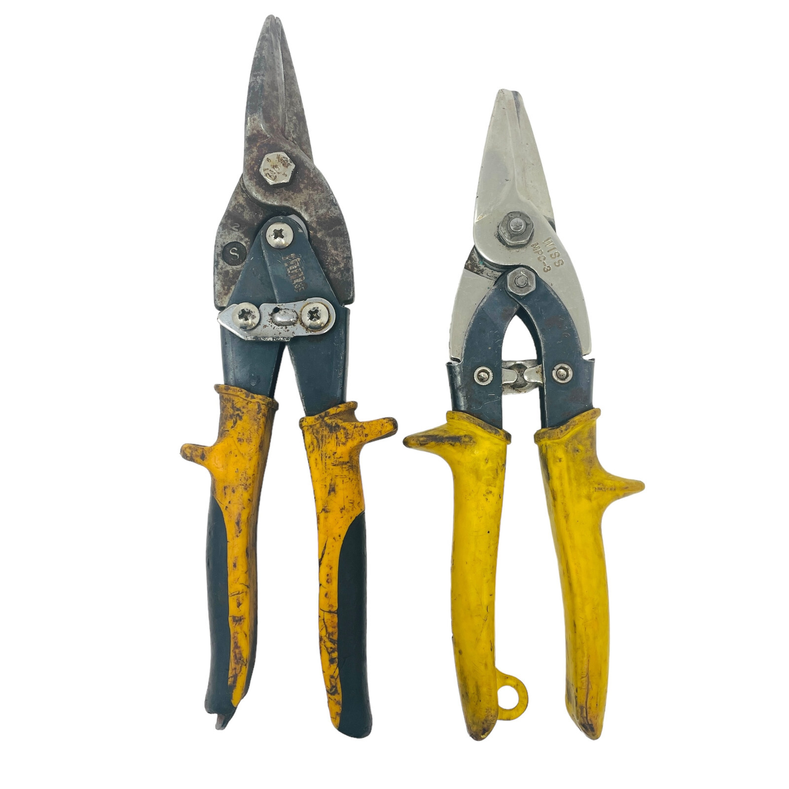 2 Piece Vintage Wiss, Rhino Mpc 3, S 2, Aviation Snips Straight Cut, Made in USA