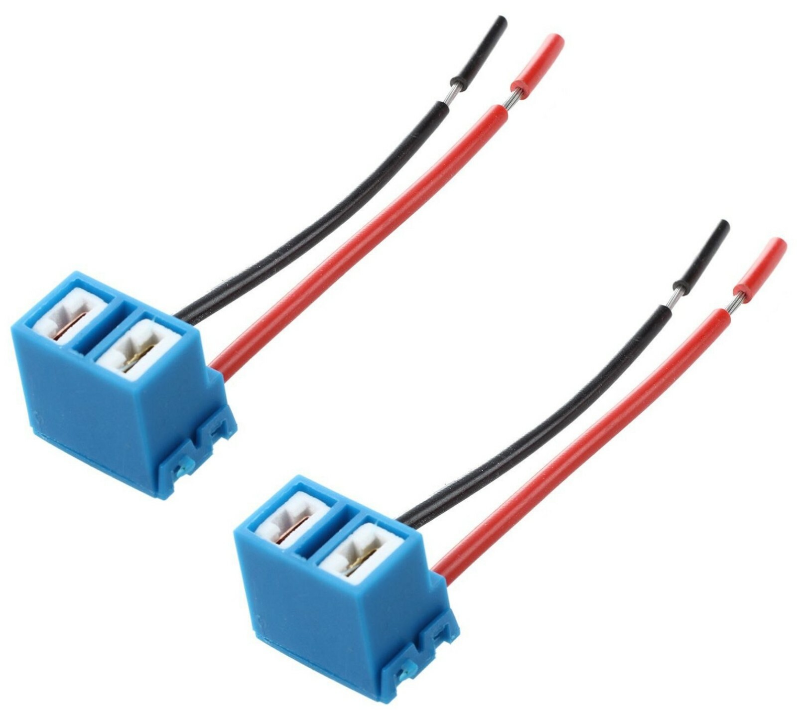Wire Pigtail Female Ceramic A H7 Two Harness Head Light Low Beam Socket Plug Fit