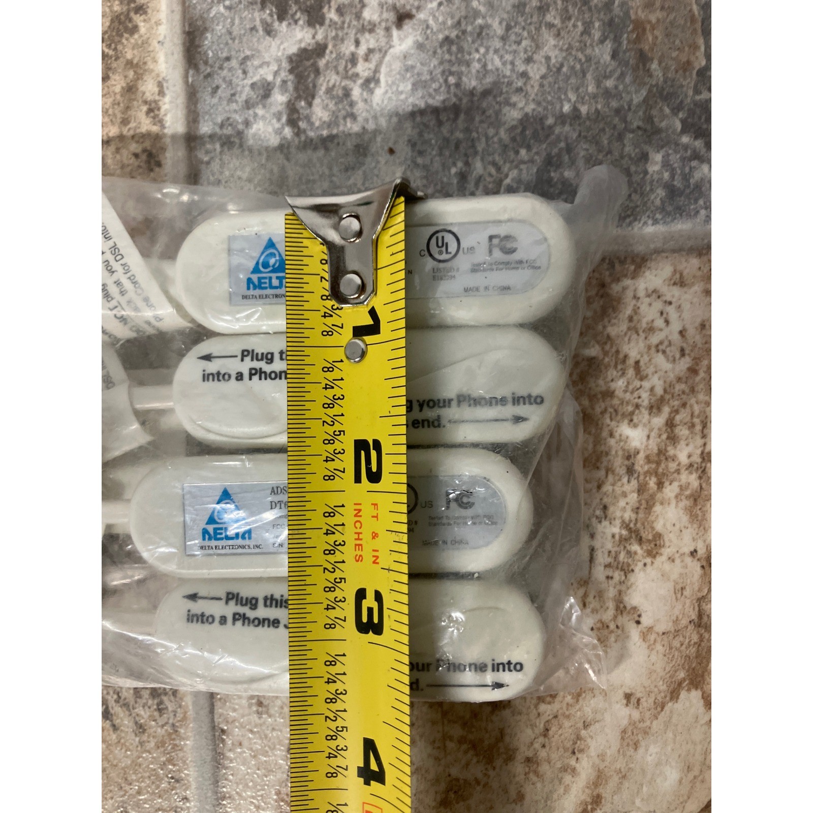 DELTA Microfilter DSL Phone Line Adapter 4 Pack
