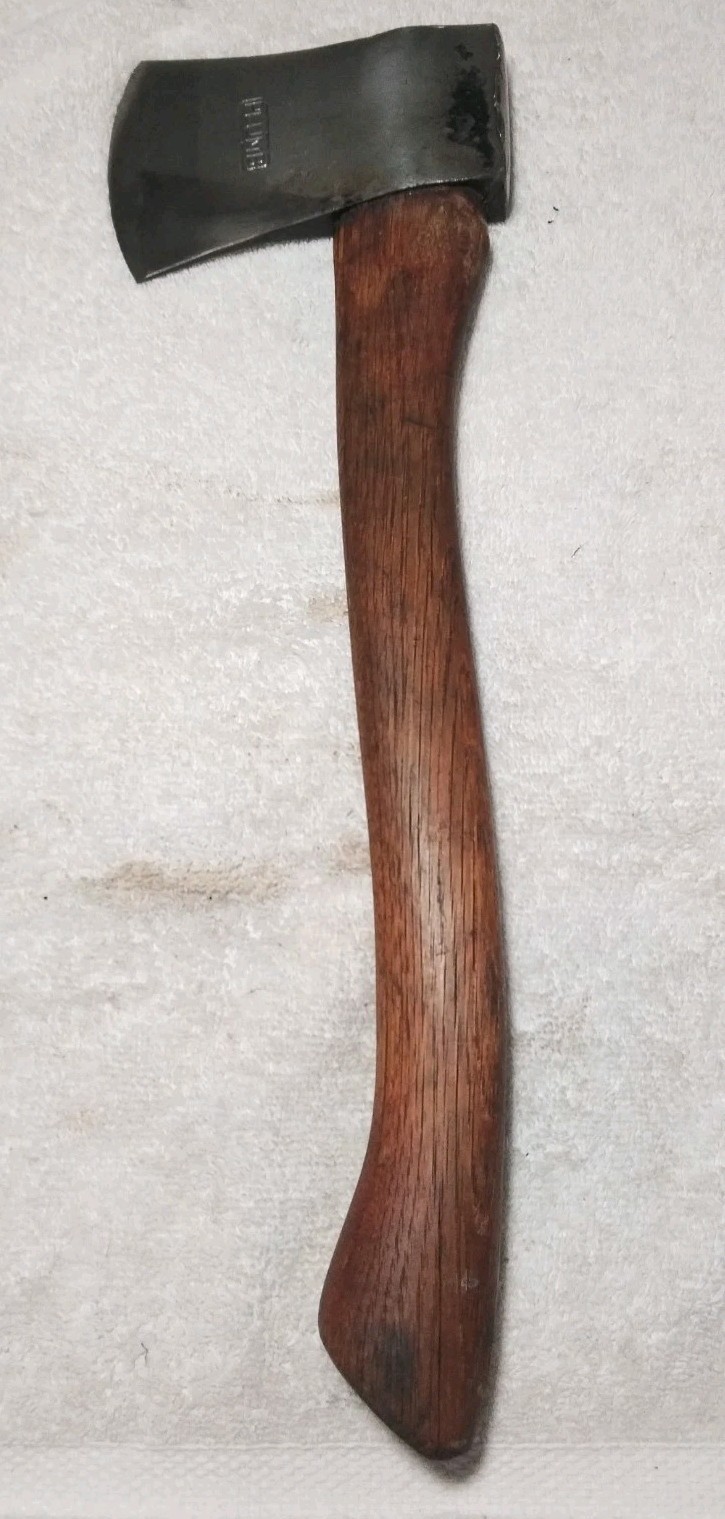 PLUMB NATIONAL PATTERN HATCHET AXE SINGLE BIT FORGED STEEL VINTAGE USA 🇺🇸