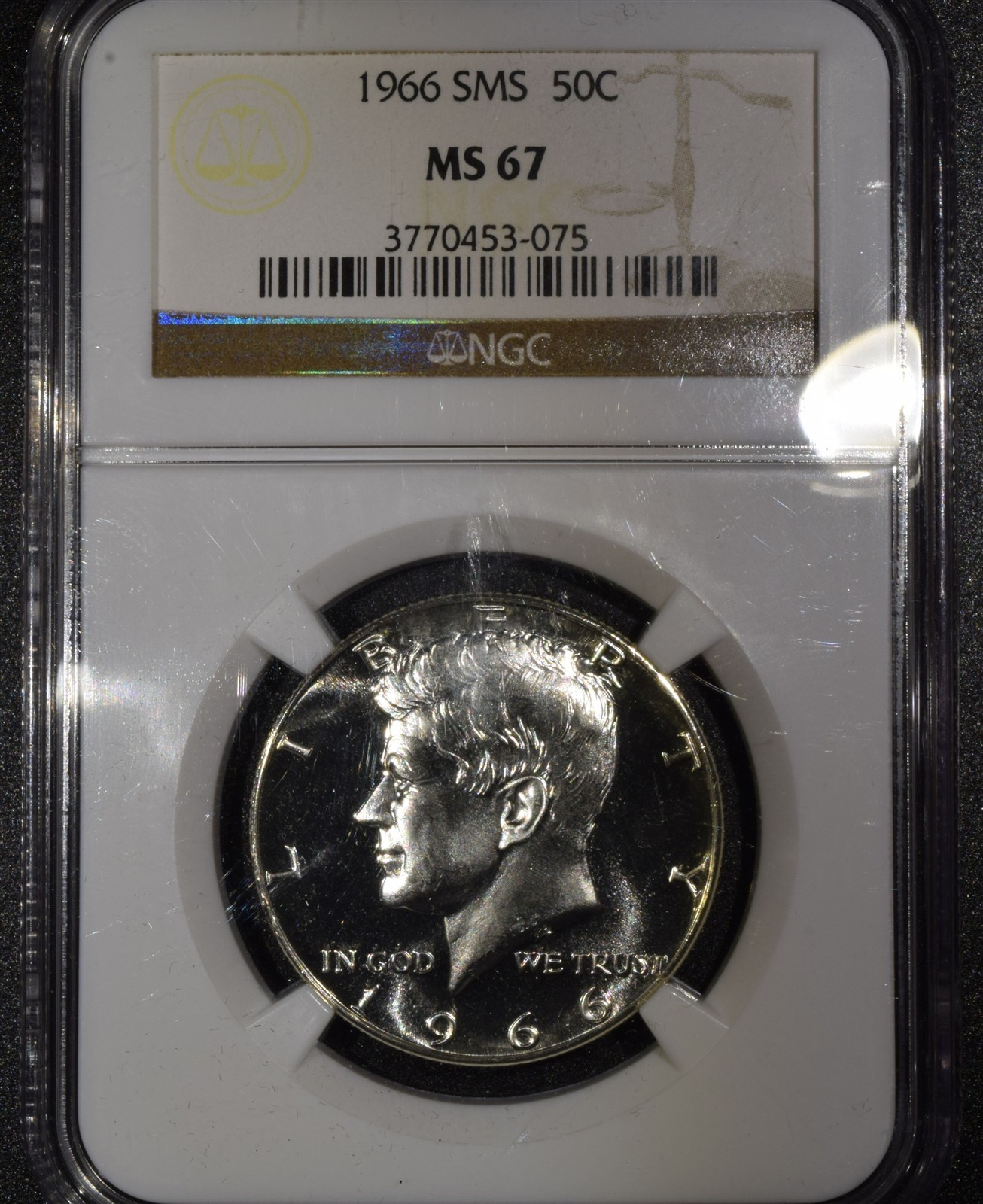 1966 SMS Franklin Half Dollar "NGC MS67" *Free S/H After 1st Item*