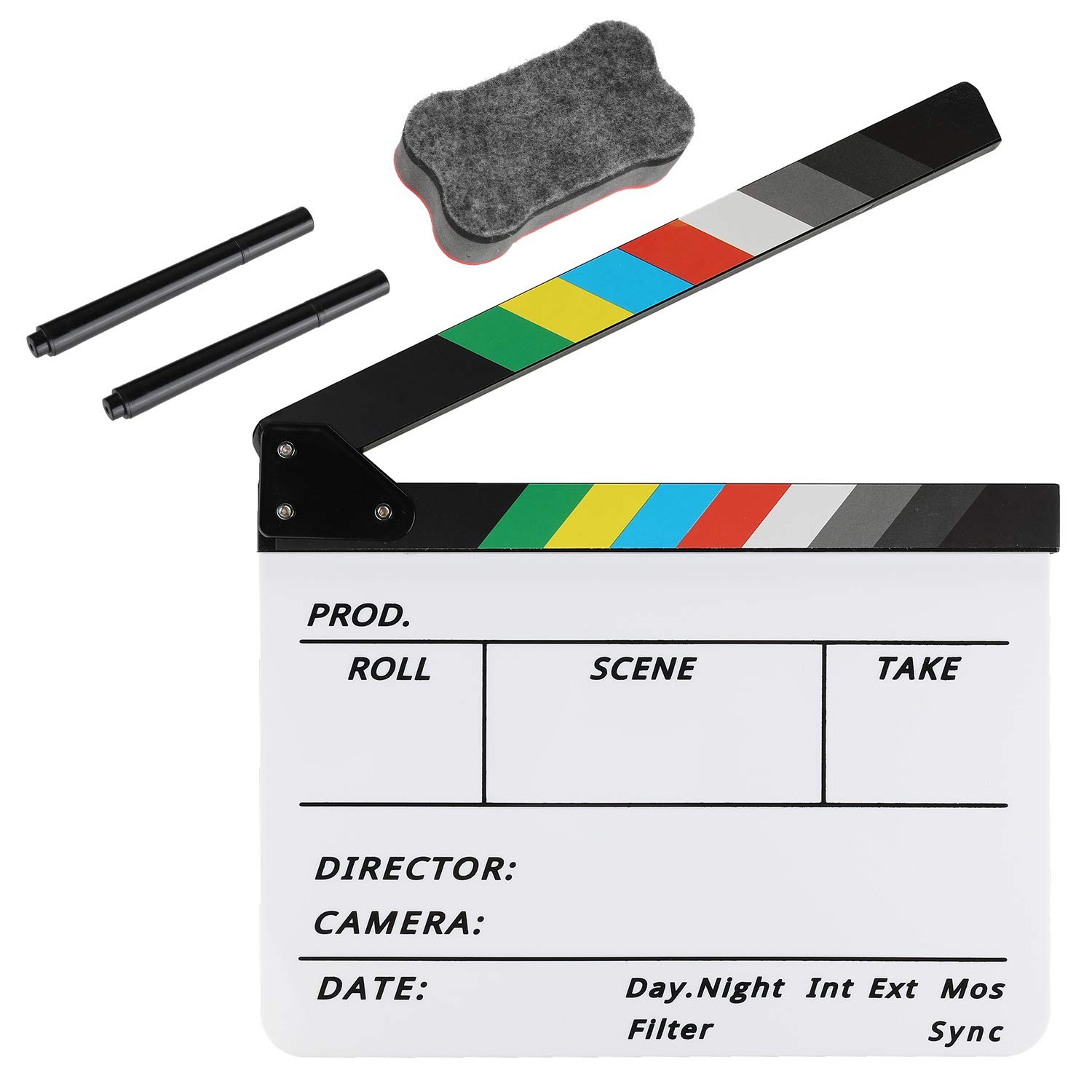 Acrylic Film Clapboard -12 X 10In Plastic Film Clapboard Cut Action Scene Clappe