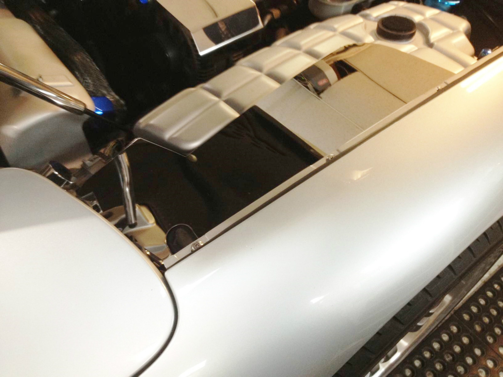 C5 Corvette INNER FENDER COVERS Polished Stainless 1997-2004 engine chrome dress