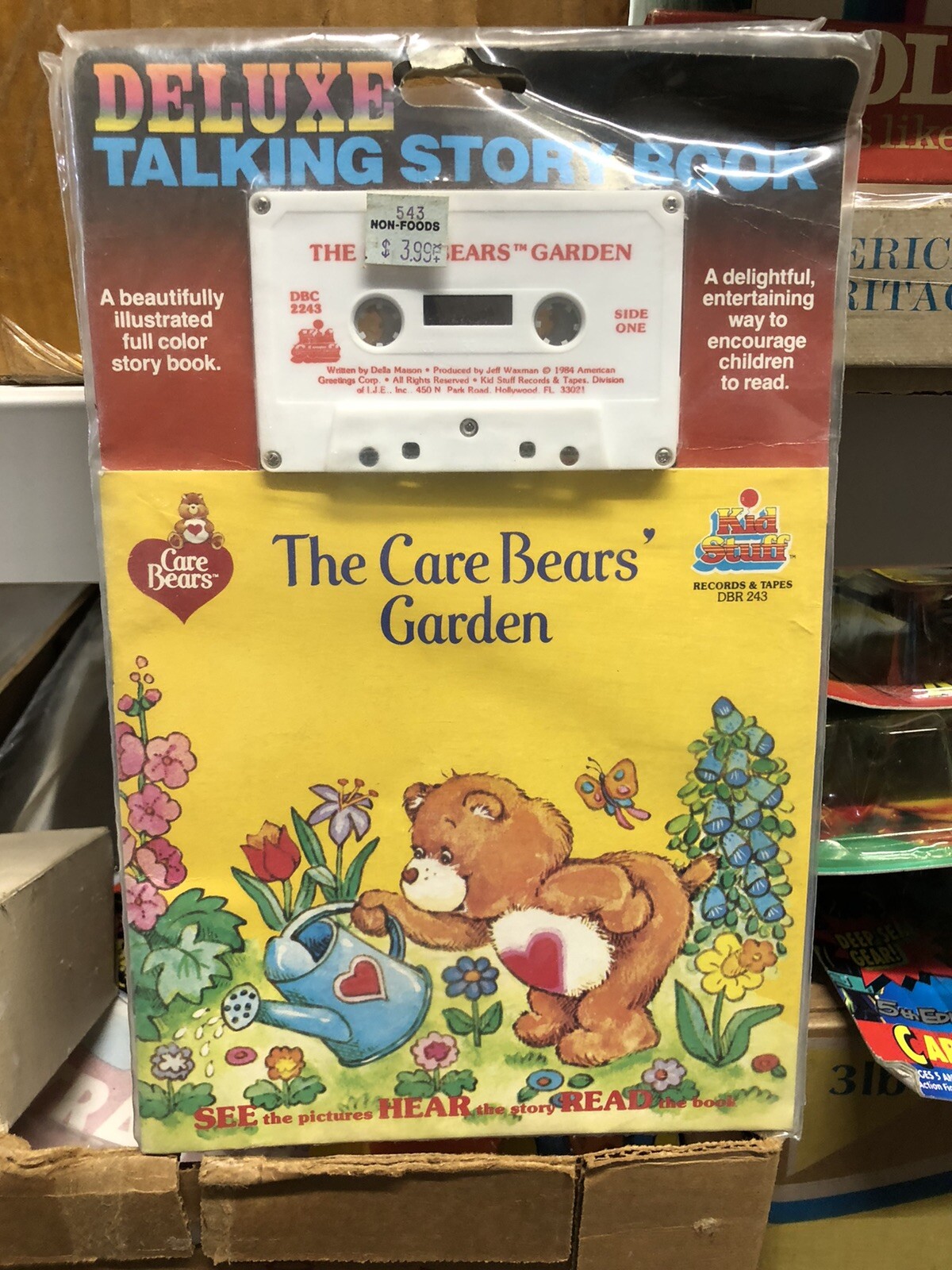 Care Bears Deluxe Talking story book Book n' Tape set The CareBears Garden MISP