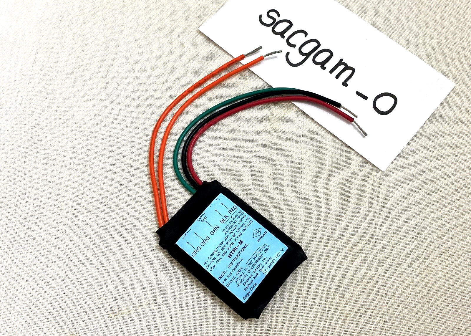 SIEMENS Model HTRI-M Addressable Interface Module without EOL Resister.