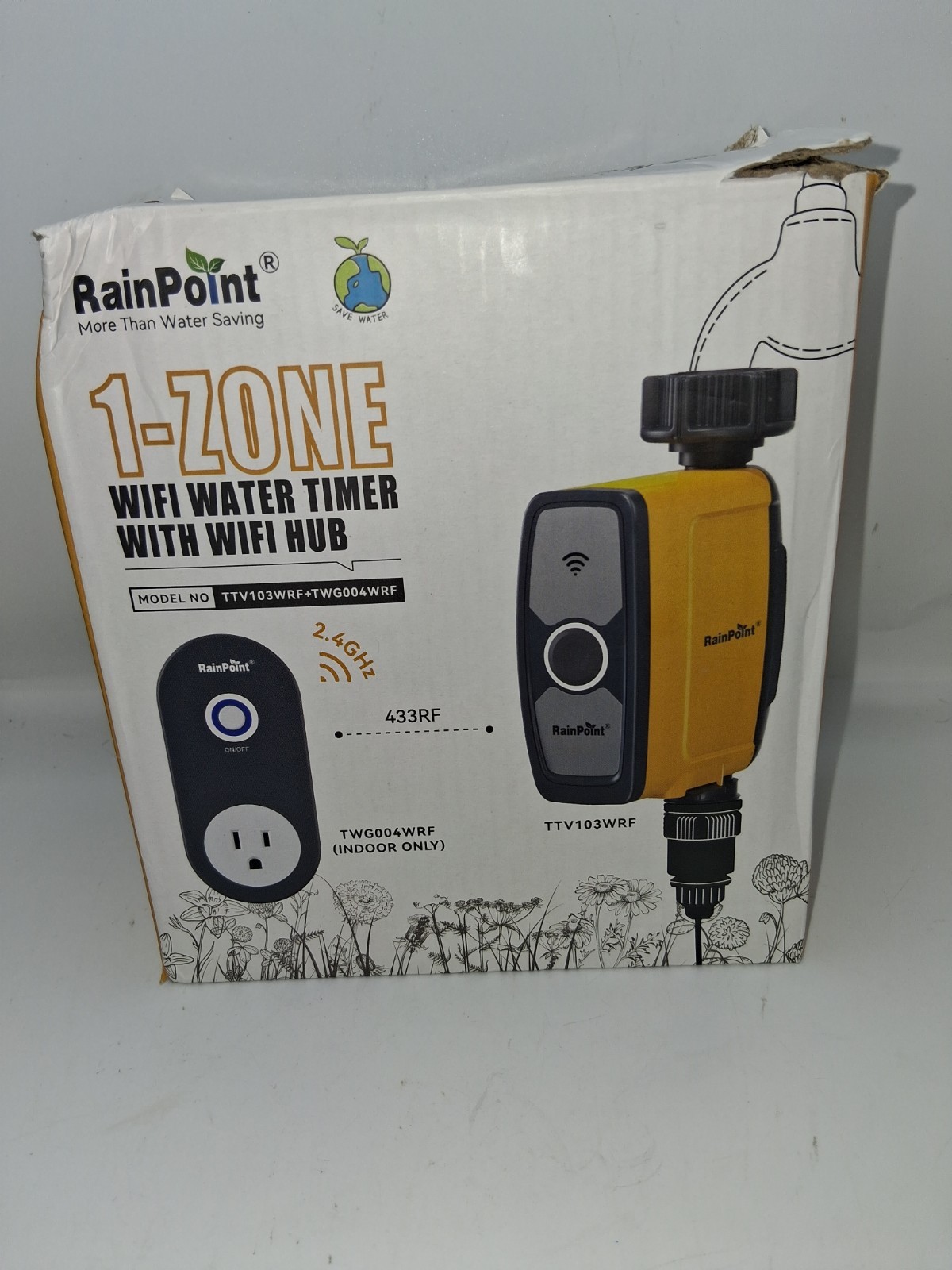 Rain Point 1 Zone Wifi Irrigation Water Timer App Control Weather Sense Watering