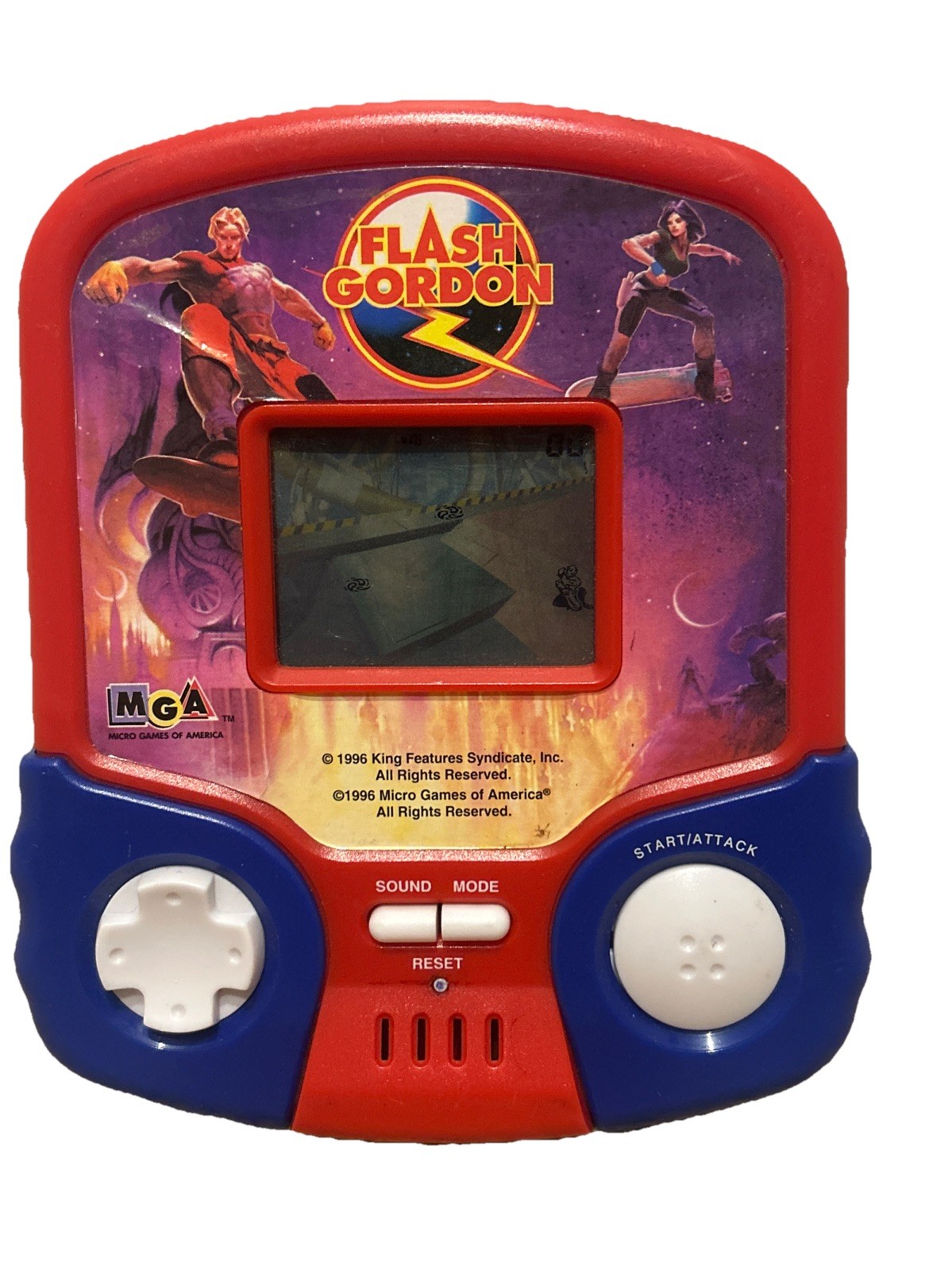FLASH GORDON 1996 Handheld Game King Features Syndicate MGA Missing Batery Cover