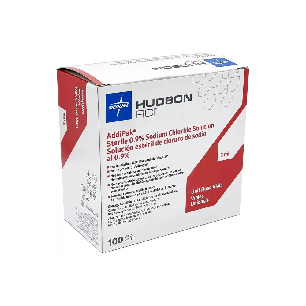 Addipak Sterile Saline Solution 0.9% 3ML (Box Of 100) New Sealed Ships Today