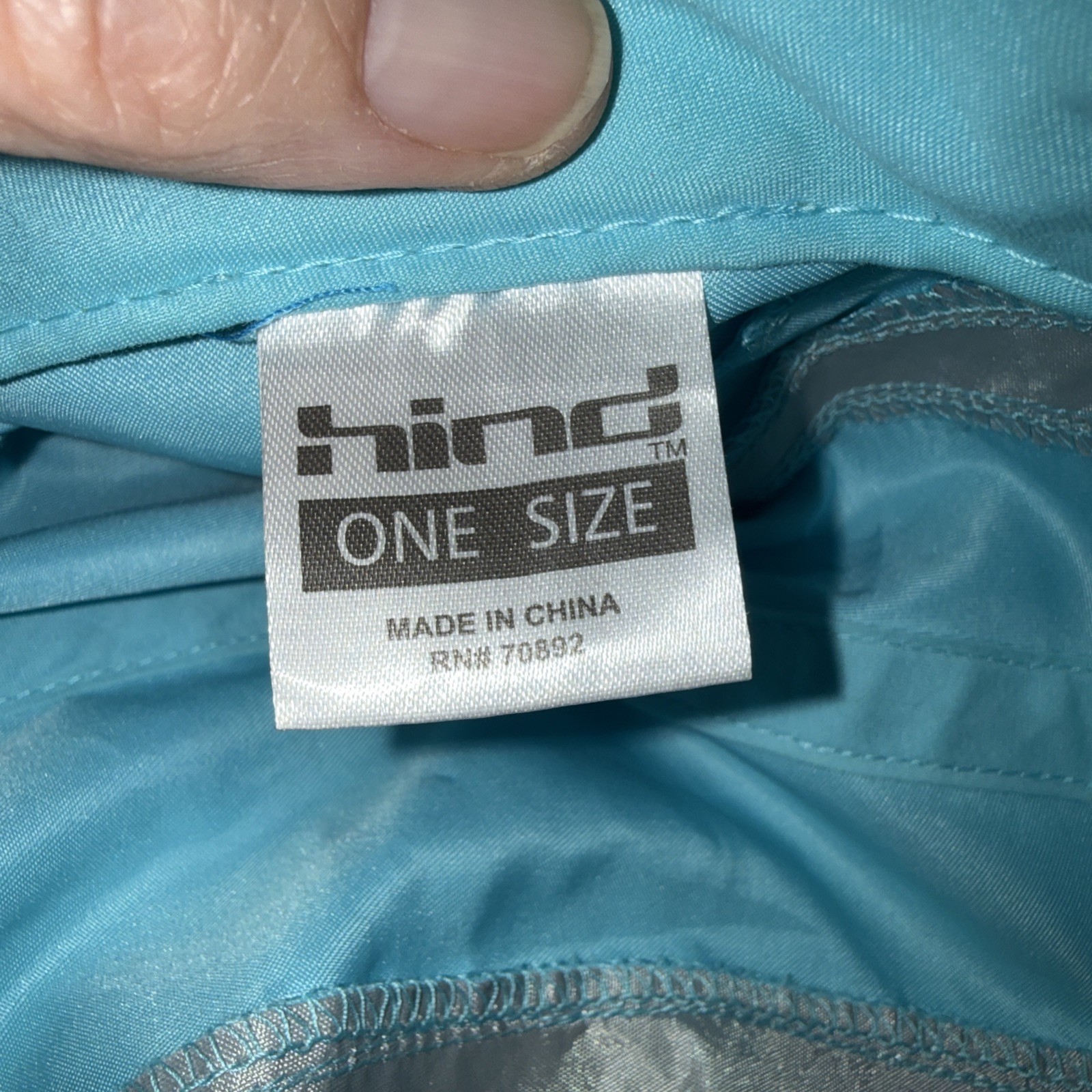 HIND Aqua Reflective Gray Runners Cap Hook Loop