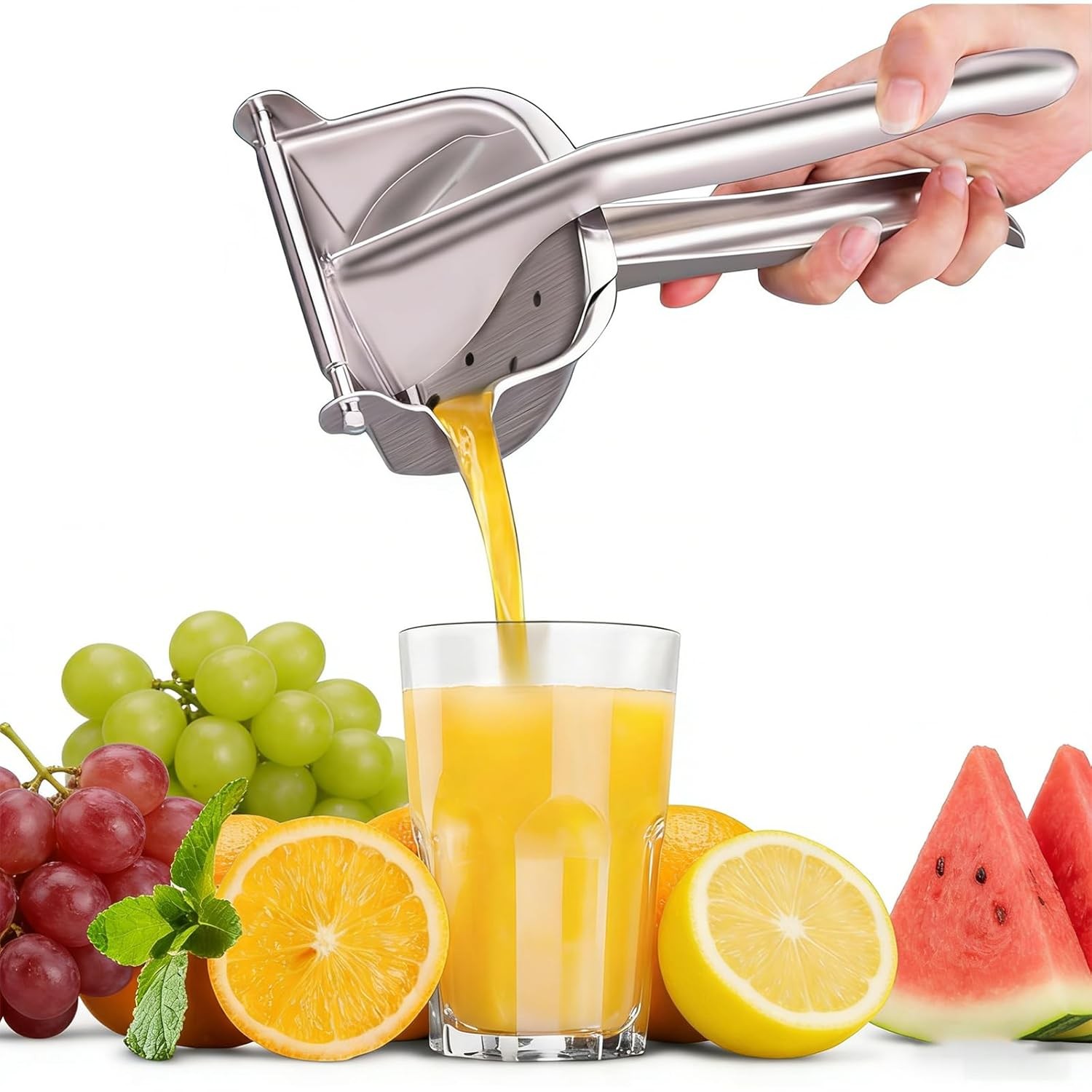 Hand Juicer Squeezer,20 oz Bowl Cast Iron Juicer,Manual Juicer Hand Press with E