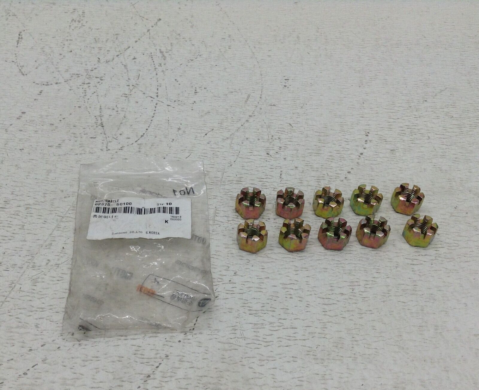 Daedong Kioti 02376-50100 Castle Nut 0237650100 02376 Lot of 10 New (TSC)