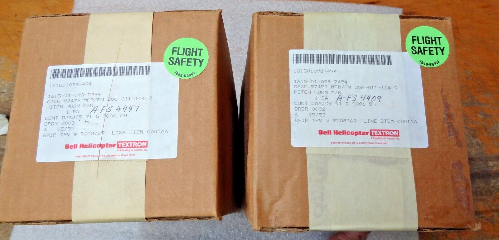 BELL 206 PART  P/N 206-011-104-009 PITCH HORN