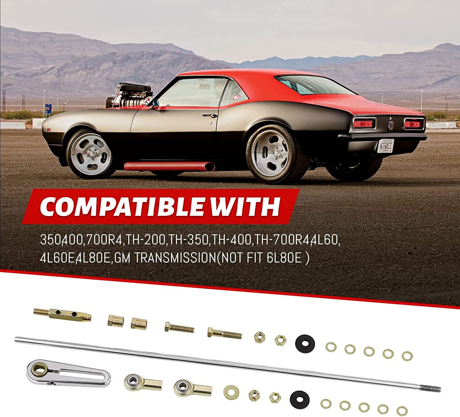 Universal Adjustable Column Shift Linkage Kit 350 400 700R4 GM Transmissions USA
