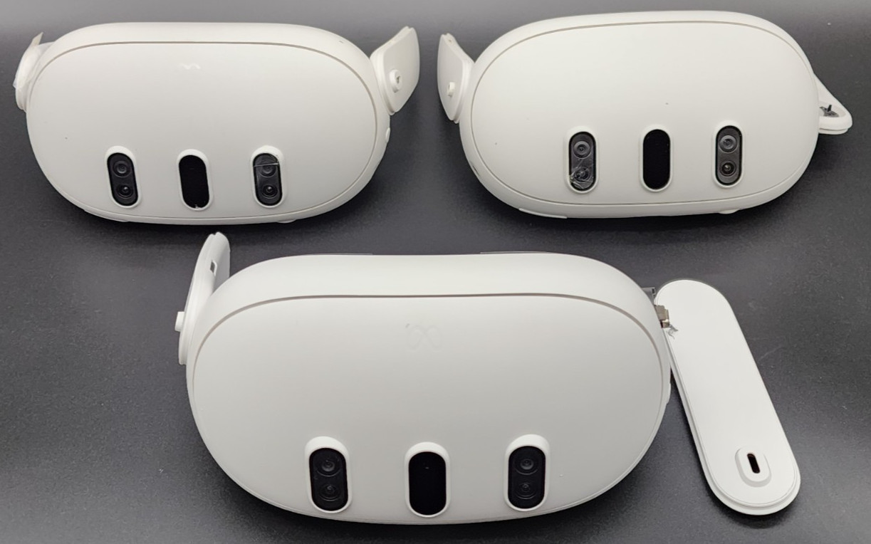 LOT of 3: Meta Quest 3 128GB S3A VR Headset Only *Read*