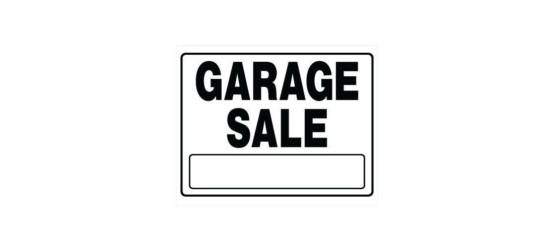 HILLMAN FASTENERS 840058 Garage Sale Sign, Black and White, 20 x 24-In.