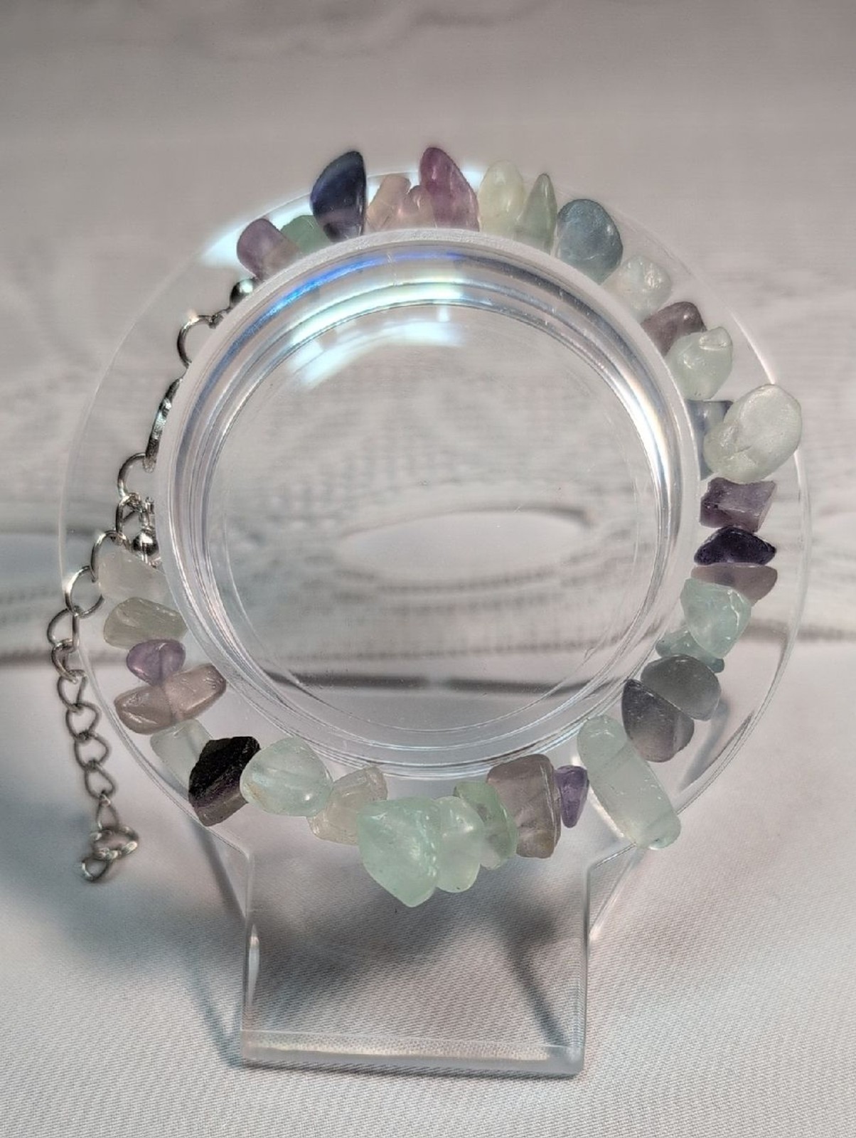 Mulit Fluorite Adjustable Bracelet