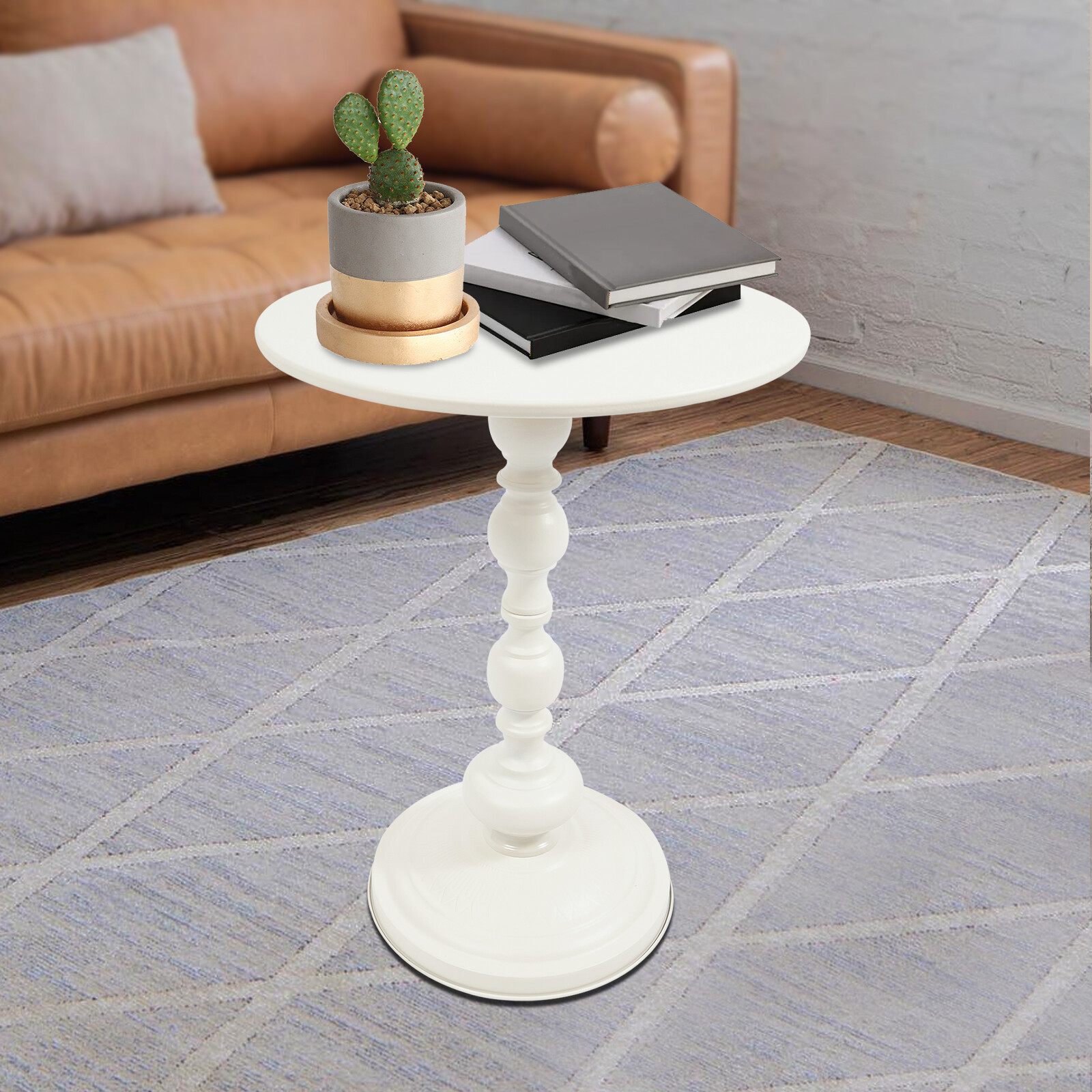 40cm Small End Table Round Side Table Coffee Table For Cafe Bar Yard Living Room