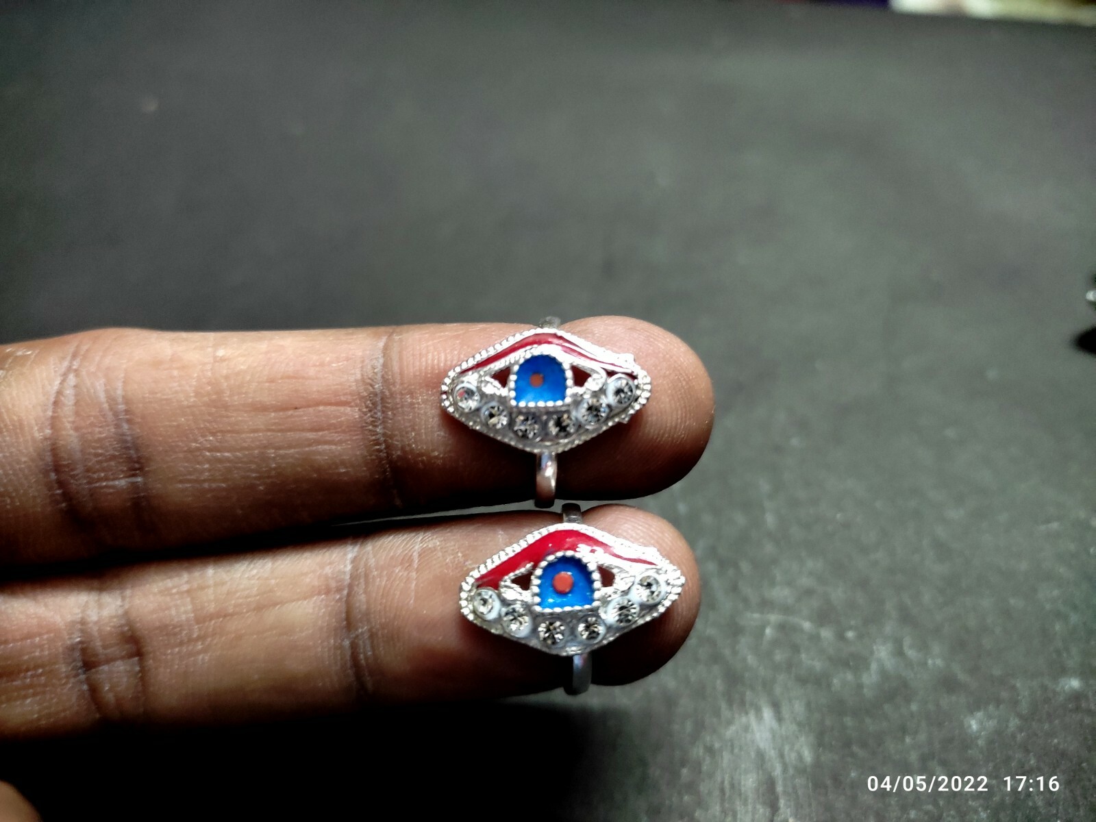Indian designer ethnic bridal silver tone boho hippie bichiya toe ring set 02