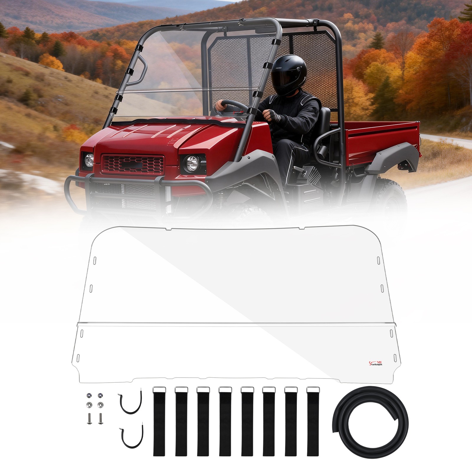Front Windshield Full /Half Window for Kawasaki Mule 4000 4010 2009-2026