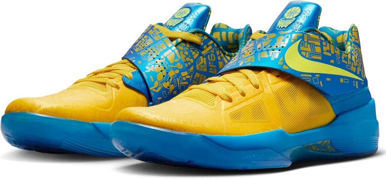 Nike Men's Zoom KD 4 Basketball Shoes, Photo Blue/Lemon Twist